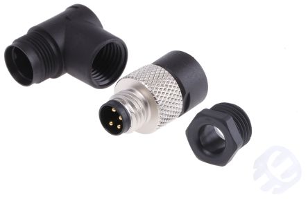 Binder Circular Connector, 4 Contacts, Cable Mount, M8 Connector, Plug, Male, IP67, 768 Series