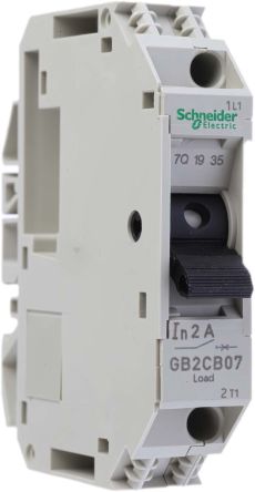 Schneider Electric Disyuntor Térmico / Disyuntor Magnetotérmico GB2 De 1 Polo, 277V Ac, 2A