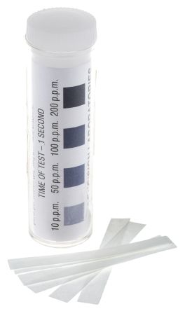 Instruments Direct 测试纸, 100片装, 用于分析氯值, 最大测量200ppm