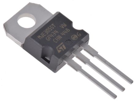STMicroelectronics MJE3055T THT, NPN Transistor 60 V / 10 A 2 MHz, TO-220 3-Pin