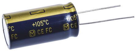 Panasonic FC, THT Aluminium-Elektrolyt Kondensator 8200μF ±20% / 16V Dc, Ø 18mm X 35.5mm, Bis 105°C