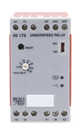 Broyce Control 45 Überwachungsrelais, 1-poliger Wechsler DIN-Schienen