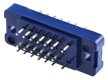 Hirose 1600 Sub-D Steckverbinder Stecker, 20-polig / Raster 2.5mm, Kabelmontage Lötanschluss