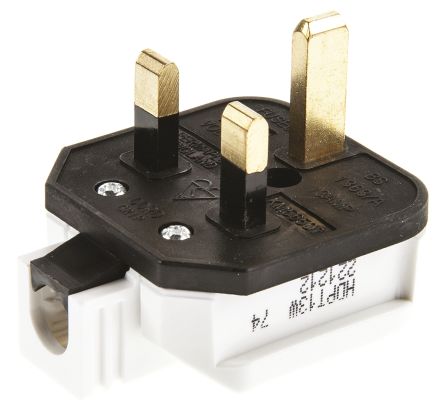 Masterplug Netzstecker Kabel, 2P+E Britisch, 250 V / 13A Weiß, Für UK