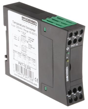Brodersen Controls 9100 Series Signal Conditioner, RTD Input, Current, Voltage Output, 230V Ac Supply