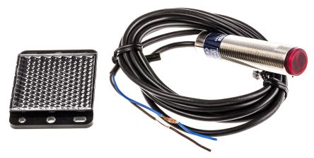 Telemecanique Sensors Capteur Photoélectrique Rétroréfléchissant, 2 M, Cylindrique, IP67