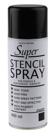 Inktek Black Stencil Spray, 400 Ml