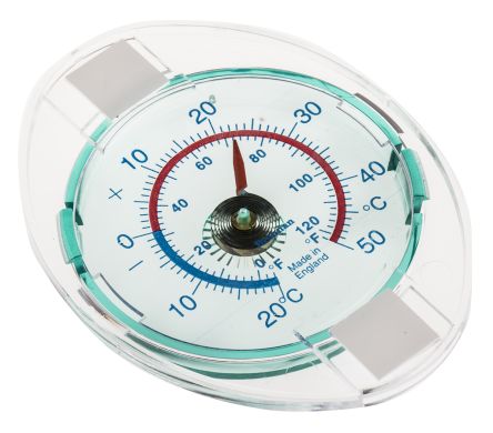 Brannan Termómetro Con Dial 14/419/3, Escala Centígrado, Fahrenheit, -20 → +50 °C, +50 °C, Diámetro 65mm