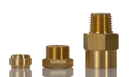 Norgren ENOTS Series Straight Threaded Adaptor, G 1/8 Male To Push In 6 Mm, Threaded-to-Tube Connection Style