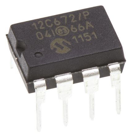 Microchip Mikrocontroller PIC12C PIC 8bit THT 2048 X 14 Wörter PDIP 8-Pin 4MHz 128 B RAM