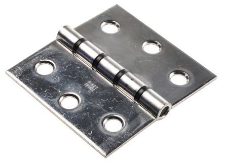 Pinet Stainless Steel Butt Hinge, Screw Fixing, 75mm X 80mm X 2mm