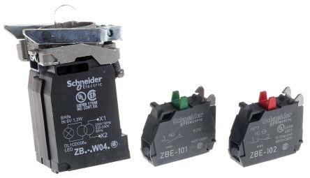 Schneider Electric Harmony XB4 Leuchtenblock Und Halter Anzeigenblock, 1 NO + 1 NC, 230V Ac, Schraubanschluss