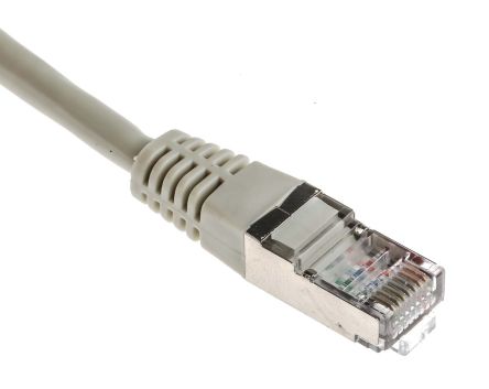 RS PRO Ethernetkabel Cat.5, 10m, Grau Patchkabel, A RJ45 F/UTP Stecker, B RJ45, PVC