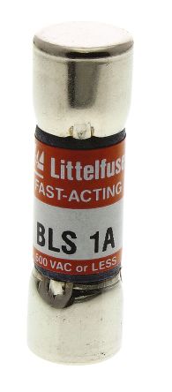 Littelfuse Fusible De Cartucho, Serie BLS, 600V Ac, 1A, 10 X 35mm, Acción Rápida