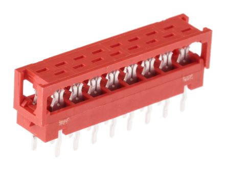 TE Connectivity Micro-MaTch IDC-Steckverbinder Stecker, Gewinkelt, 16-polig / 2-reihig, Raster 2.54mm