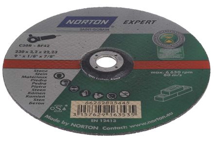 Norton Disque Abrasif Expert Cutting Disc, P30, Ø 230mm, Par 5