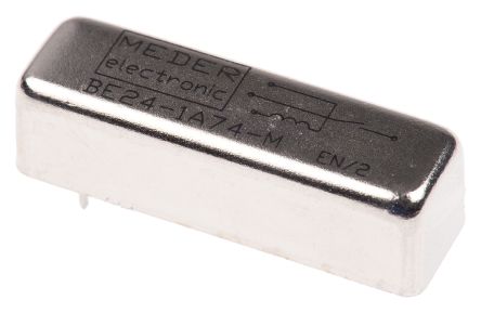 Meder Reedrelais, 24V Dc, 1-poliger Schließer Leiterplattenmontage / 1 A, 250V Ac / 200V Dc 73mW