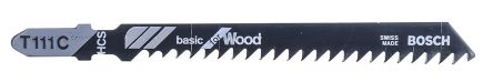 Bosch 曲线锯条 75mm 3件装, 每英寸8锯齿, 应用: 硬木；软木；夹板；纤维板；塑料