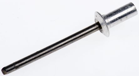 POP Blind Niet, Ø 4mm X 9.5mm, Silber, Aluminium, 4.2mm Aus Stahl, Min. 3.2mm, Max. 4.8mm