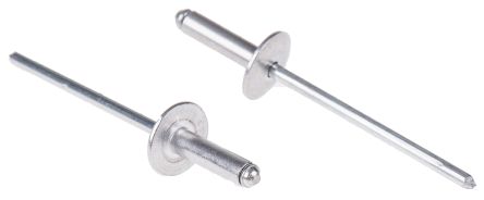 POP Blind Niet, Ø 3.2mm X 11.5mm, Silber, Aluminium, 3.4mm Aus Stahl, Min. 6.4mm, Max. 7.9mm