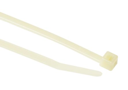 HellermannTyton Cable Tie, Inside Serrated, 150mm X 3.5 Mm, Natural PA 4.6, Pk-100