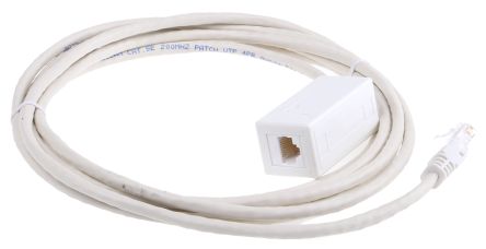 Decelect Cat5 Male RJ45 To Female RJ45 Ethernet Cable, U/UTP, 3m