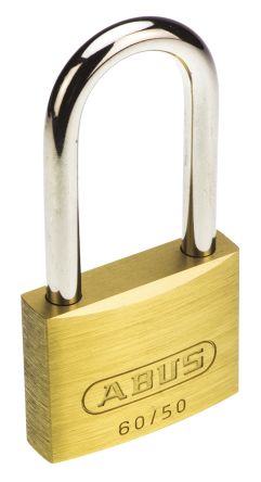 ABUS Messing, Stahl Vorhängeschloss Mit Schlüssel Gleichschließend, Bügel-Ø 8mm X 50mm