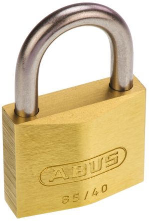 ABUS Messing, Edelstahl Vorhängeschloss Mit Schlüssel Gleichschließend, Bügel-Ø 6.5mm X 22mm