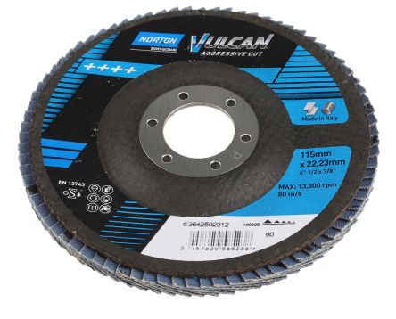 Norton Disque Abrasif Vulcan Flap Disc, P60, Ø 115mm