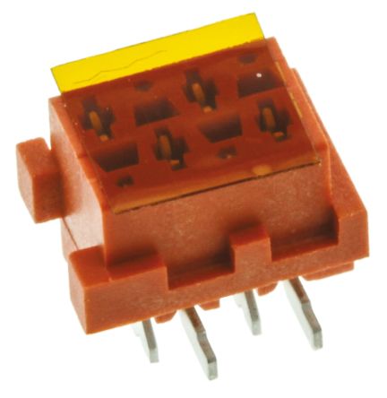 TE Connectivity Micro-MaTch Series Straight Surface Mount PCB Socket, 4-Contact, 2-Row, 1.27mm Pitch, Solder Termination