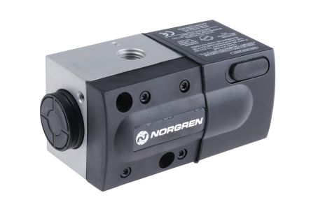 Norgren 气动电磁阀, VP50系列, G 1/4接口, 汇流板安装, 1400NL/min, 24V 直流线圈电压, 3通道