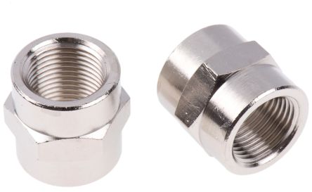 Legris LF3000 Series Straight Threaded Adaptor, G 3/8 Female To G 3/8 Female, Threaded Connection Style