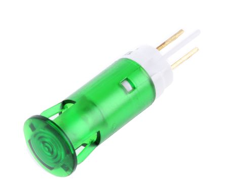 Signal Construct Indicador LED, Verde, Lente Enrasada, Ø Montaje 10mm, 12 → 14V, 10mA