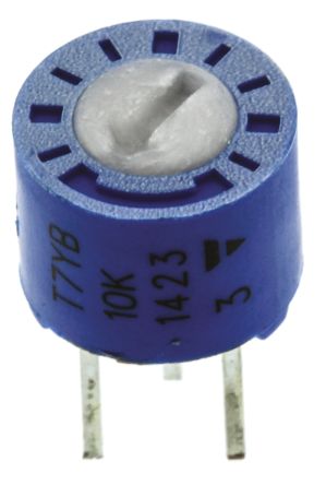 Vishay T7 1-Gang THT Trimmer-Potentiometer, Einstellung Von Oben, 10kΩ, ±10%, 0.5W, Pin