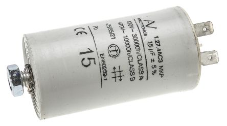 KEMET C27 Folienkondensator 15μF ±5% / 470V Ac, Schraubmontage