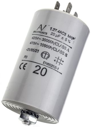 KEMET C27 Folienkondensator 20μF ±5% / 470V Ac, Schraubmontage