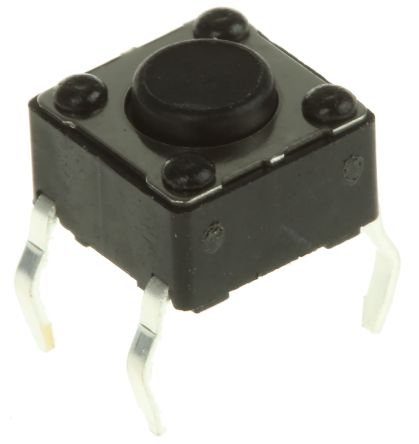 APEM Interrupteur Tactile, SPST, 6 X 6 X 4.3mm, Bouton