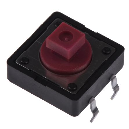 APEM Interruptor Táctil Tipo Émbolo, Rojo, Contactos SPST 7.3mm