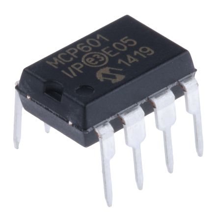 Microchip 通用运算放大器, 单通道, PDIP封装, 单电源, 通孔安装, 8引脚