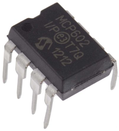 Microchip Amplificateur Opérationnel, Montage Traversant, Alim. Simple, PDIP 2 8 Broches