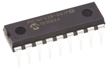 Microchip Microcontrôleur, 8bit, 224 B RAM, 128 X 8 Mots, 2048 X 14 Mots, 4MHz,, DIP 18, Série PIC16F