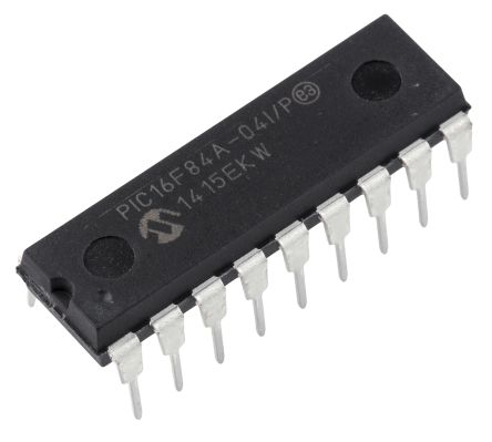 Microchip Microcontrôleur, 8bit, 68 B RAM, 1024 X 14 Mots, 64 X 14 Mots, 4MHz,, DIP 18, Série PIC16F
