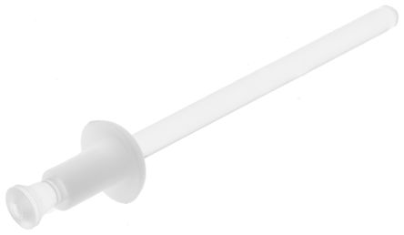 Essentra Rivet Plastique Nylon, Diamètre 4mm, Longueur 6.4mm