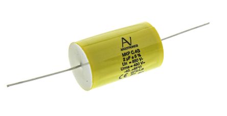 KEMET Condensador De Polipropileno PP, 2μF, ±5%, 850V Dc, Montaje En Orificio Pasante