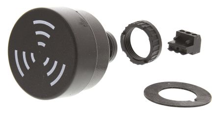 Werma 蜂鸣器, 单音调, 230 V 交流, 黑色, IP65
