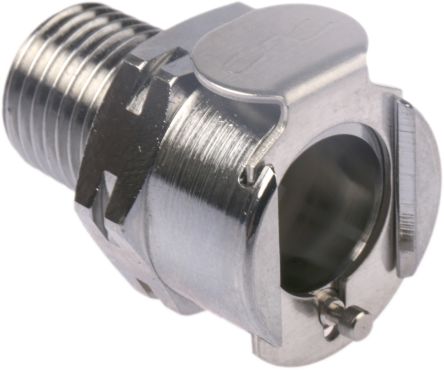 Colder Products Hose Connector, Straight Threaded Coupling, BSPT 1/4in, 17.3 Bar