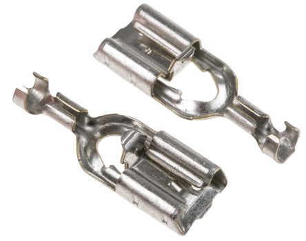 TE Connectivity Positive Lock .250 Mk II Uninsulated Female Spade Connector, Receptacle, 0.5mm² To 1.5mm²