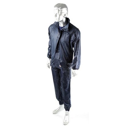 dickies navy men's polyester rain suit imperial waist 40 42in