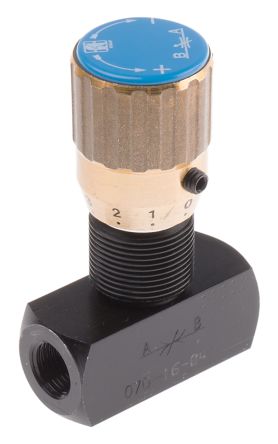 RS PRO 液压流量控制阀, G 1/8螺纹接口, 钢制, 7.8L/min最大流量