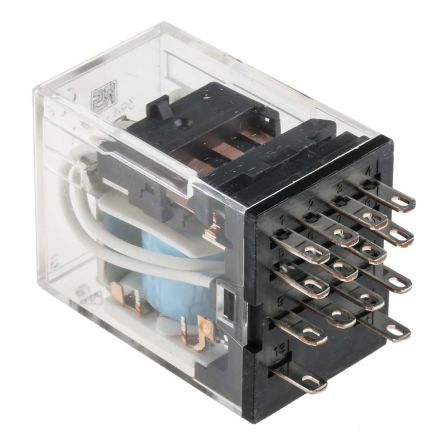 Подключение реле омрон MY4 DC24 Omron Omron Plug In Non-Latching Relay - 4PDT, 24V dc Coil, 5A Switchin